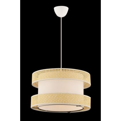 Κρεμαστό φωτιστικό HALO 1xE27/60W/230V κρεμ/μπεζ