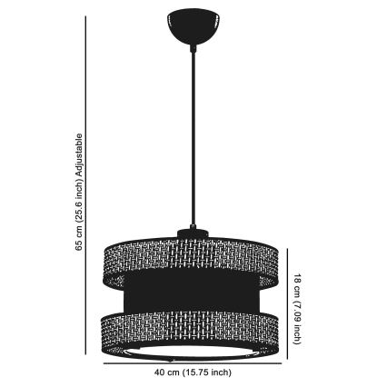 Κρεμαστό φωτιστικό HALO 1xE27/60W/230V κρεμ/μπεζ