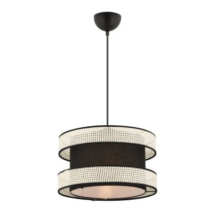 Κρεμαστό φωτιστικό HALO 1xE27/60W/230V μαύρο/κρέμα