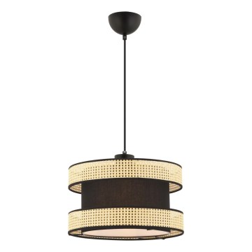 Κρεμαστό φωτιστικό HALO 1xE27/60W/230V μαύρο/μπεζ