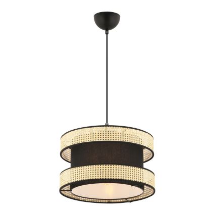 Κρεμαστό φωτιστικό HALO 1xE27/60W/230V μαύρο/μπεζ