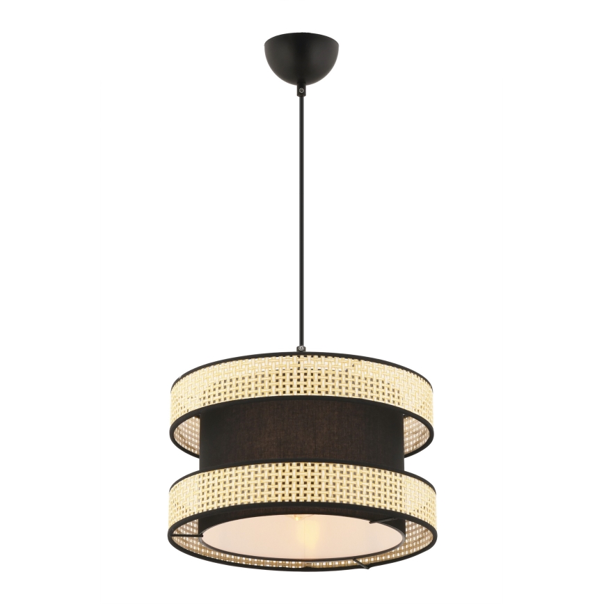 Κρεμαστό φωτιστικό HALO 1xE27/60W/230V μαύρο/μπεζ
