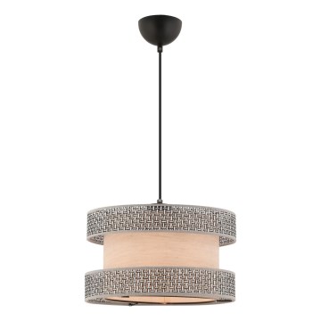 Κρεμαστό φωτιστικό HALO 1xE27/60W/230V μπεζ/γκρι