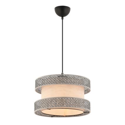 Κρεμαστό φωτιστικό HALO 1xE27/60W/230V μπεζ/γκρι
