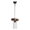 Κρεμαστό φωτιστικό JASMIN 1xE27/40W/230V καφέ/άσπρο