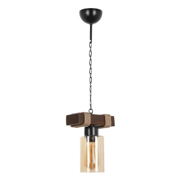 Κρεμαστό φωτιστικό JASMIN 1xE27/40W/230V καφέ/μπεζ