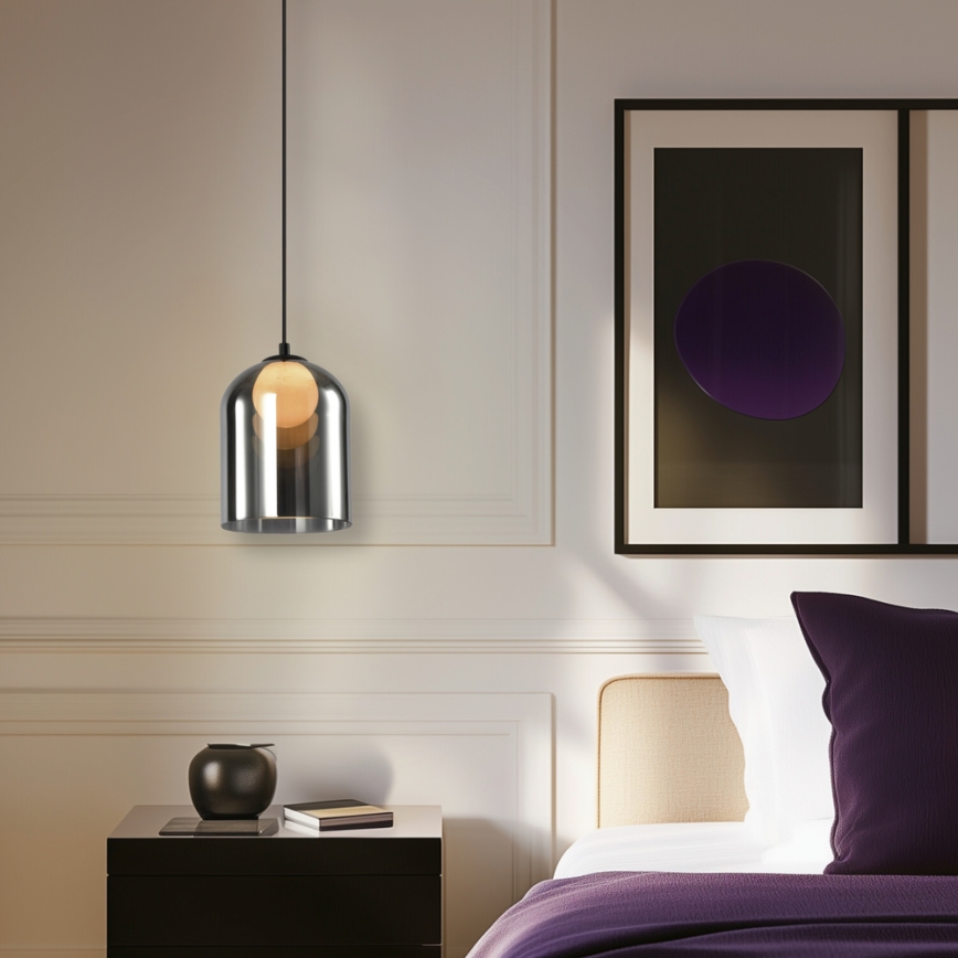 Κρεμαστό φωτιστικό KLEA με καλώδιο 1xG9/15W/230V σε καπνιστό μαύρο