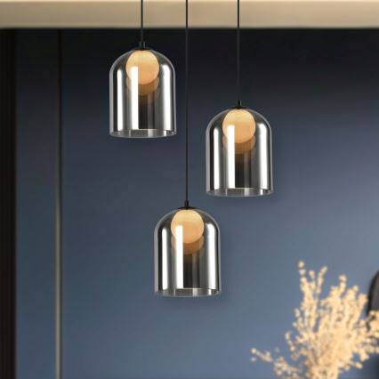 Κρεμαστό φωτιστικό KLEA με καλώδιο 1xG9/15W/230V σε καπνιστό μαύρο