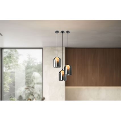 Κρεμαστό φωτιστικό KLEA με καλώδιο 1xG9/15W/230V σε καπνιστό μαύρο