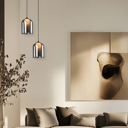 Κρεμαστό φωτιστικό KLEA με καλώδιο 1xG9/15W/230V σε καπνιστό μαύρο