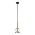 Κρεμαστό φωτιστικό LAVA με καλώδιο 1xG9/8W/230V μπρονζέ/καπνιστό μπεζ