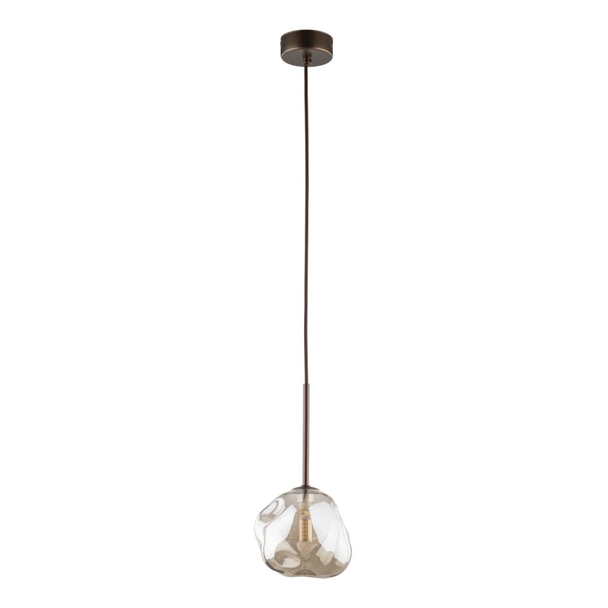 Κρεμαστό φωτιστικό LAVA με καλώδιο 1xG9/8W/230V μπρονζέ/καπνιστό μπεζ