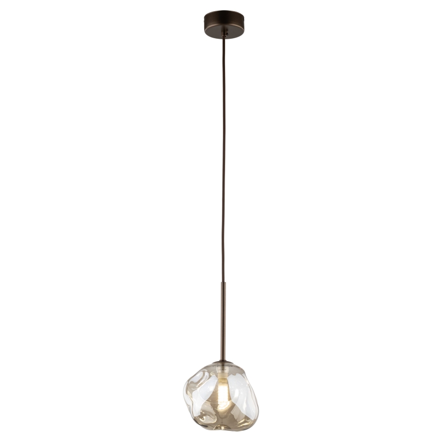 Κρεμαστό φωτιστικό LAVA με καλώδιο 1xG9/8W/230V μπρονζέ/καπνιστό μπεζ