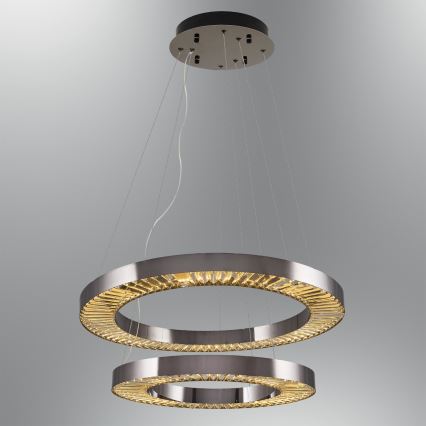 Κρεμαστό φωτιστικό LED JESI LED/140W/230V 3000K διάμετρος 100 cm ασημένιο
