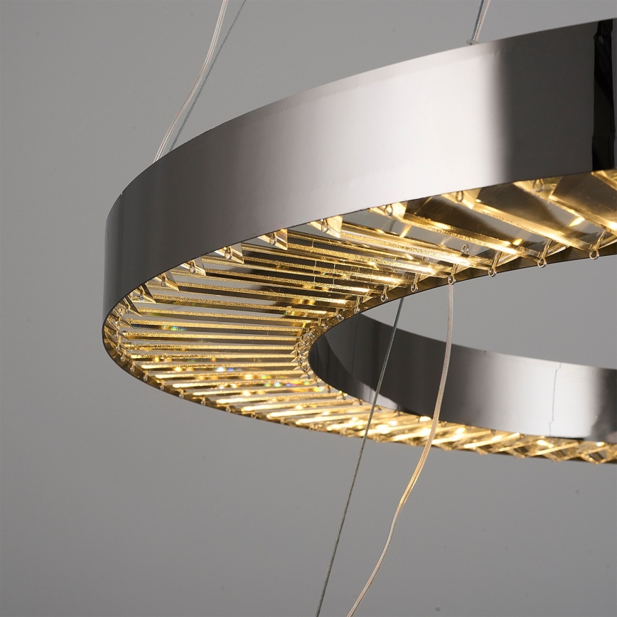 Κρεμαστό φωτιστικό LED JESI LED/140W/230V 3000K διάμετρος 100 cm ασημένιο