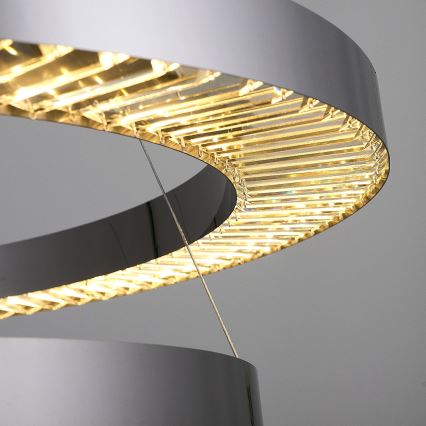 Κρεμαστό φωτιστικό LED JESI LED/140W/230V 3000K διάμετρος 100 cm ασημένιο