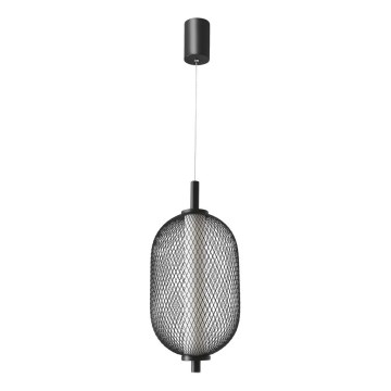 Κρεμαστό φωτιστικό LED PUMA, 10W/230V, διάμ. 15 cm, μαύρο