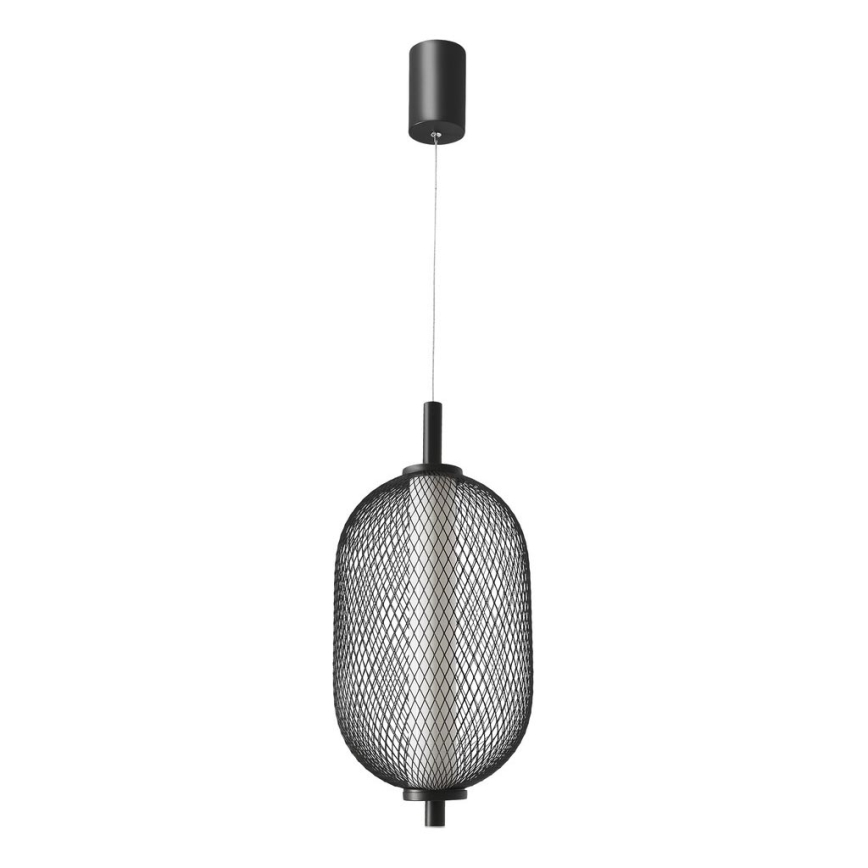 Κρεμαστό φωτιστικό LED PUMA, 10W/230V, διάμ. 15 cm, μαύρο