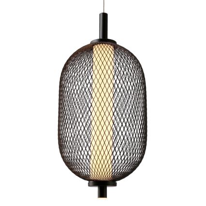 Κρεμαστό φωτιστικό LED PUMA, 10W/230V, διάμ. 15 cm, μαύρο