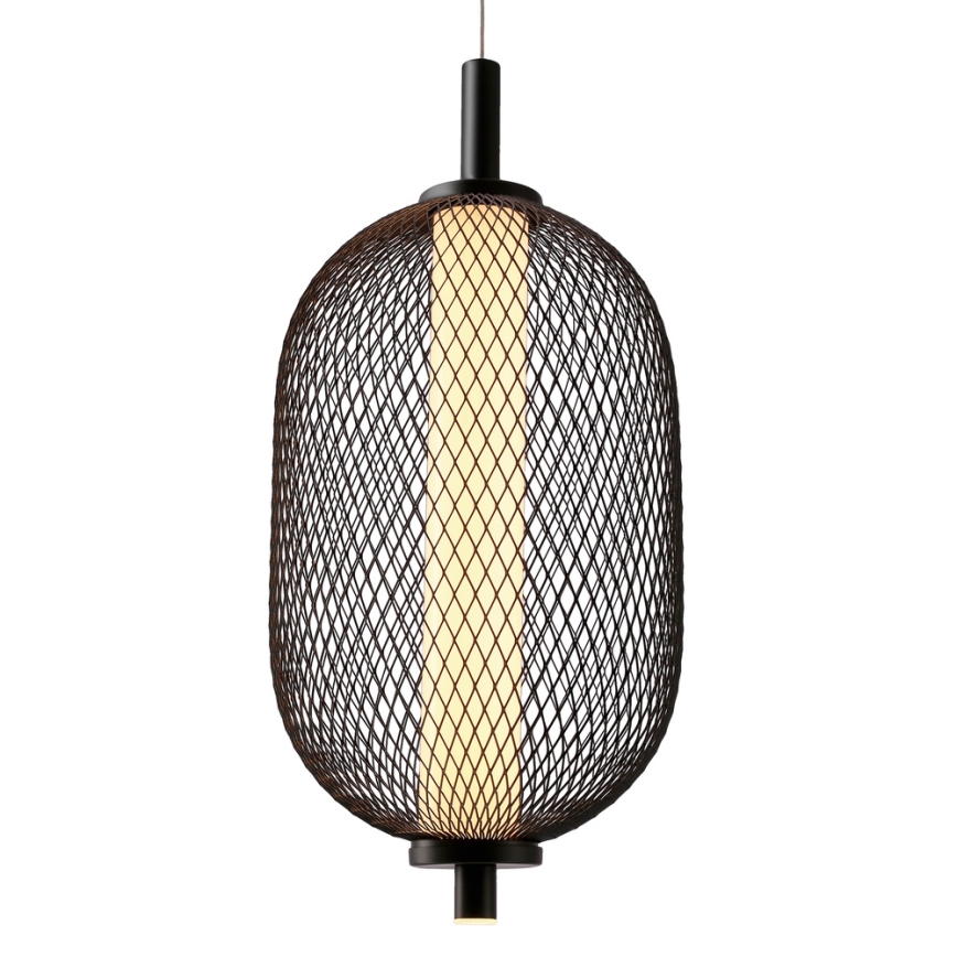 Κρεμαστό φωτιστικό LED PUMA, 10W/230V, διάμ. 15 cm, μαύρο