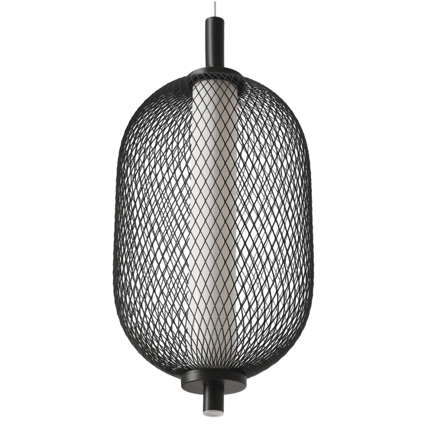 Κρεμαστό φωτιστικό LED PUMA, 10W/230V, διάμ. 15 cm, μαύρο