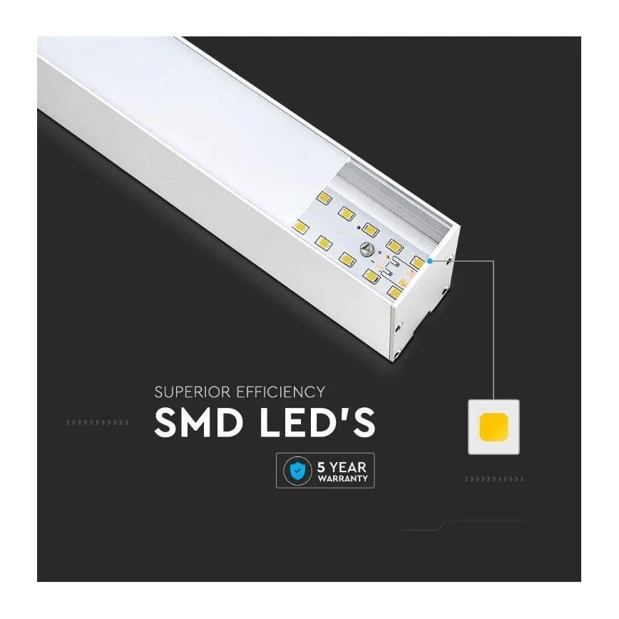 Κρεμαστό φωτιστικό LED SAMSUNG CHIP LED/40W/230V 6400K λευκό