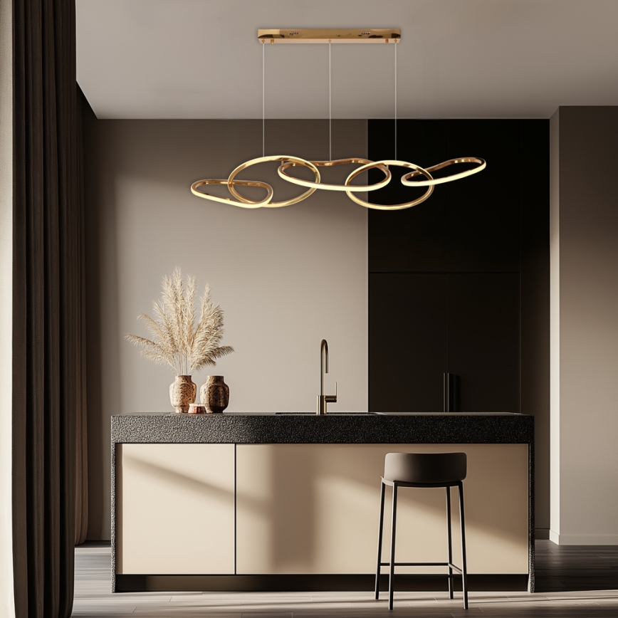 Κρεμαστό φωτιστικό LED με καλώδιο ANNELI LED/45W/230V 125 cm χρυσό