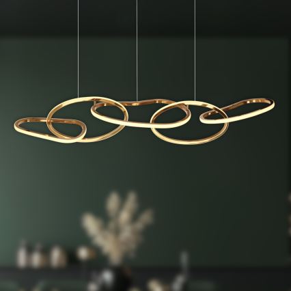 Κρεμαστό φωτιστικό LED με καλώδιο ANNELI LED/45W/230V 125 cm χρυσό