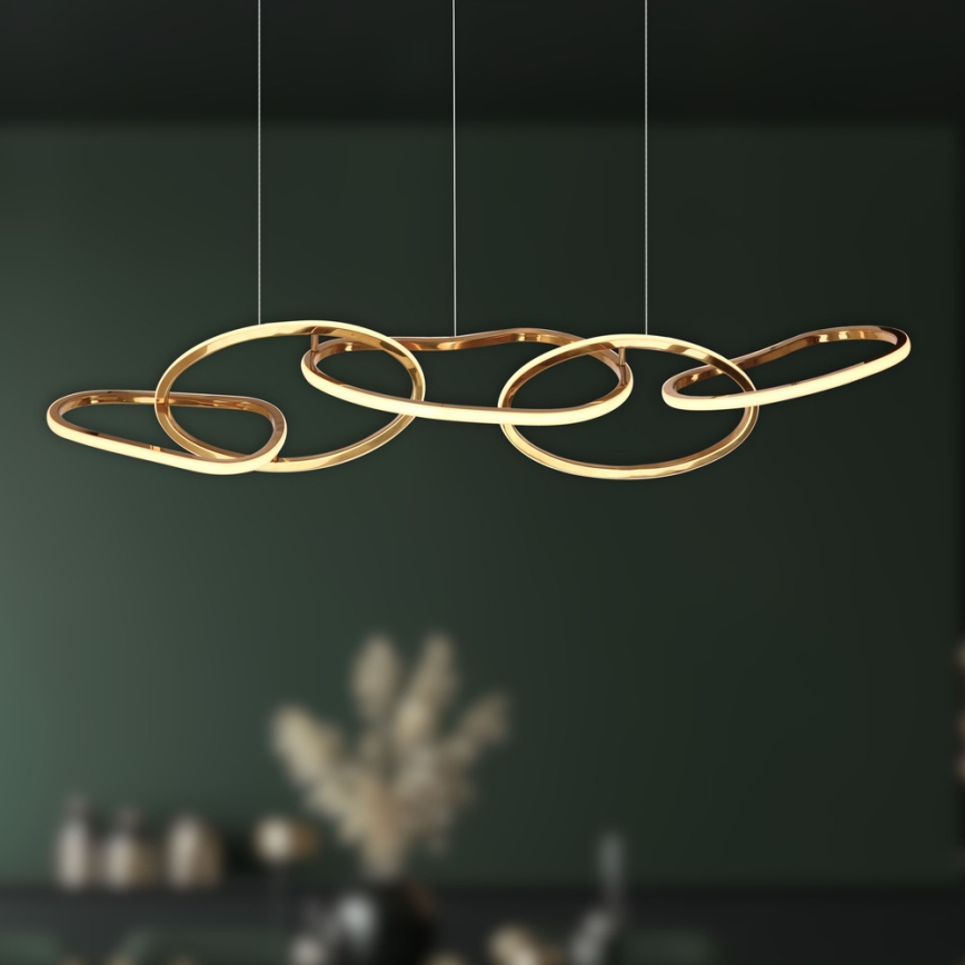 Κρεμαστό φωτιστικό LED με καλώδιο ANNELI LED/45W/230V 125 cm χρυσό