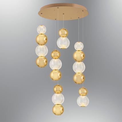 Κρεμαστό φωτιστικό LED με καλώδιο CREMONA LED/34W/230V 3000K χρυσό