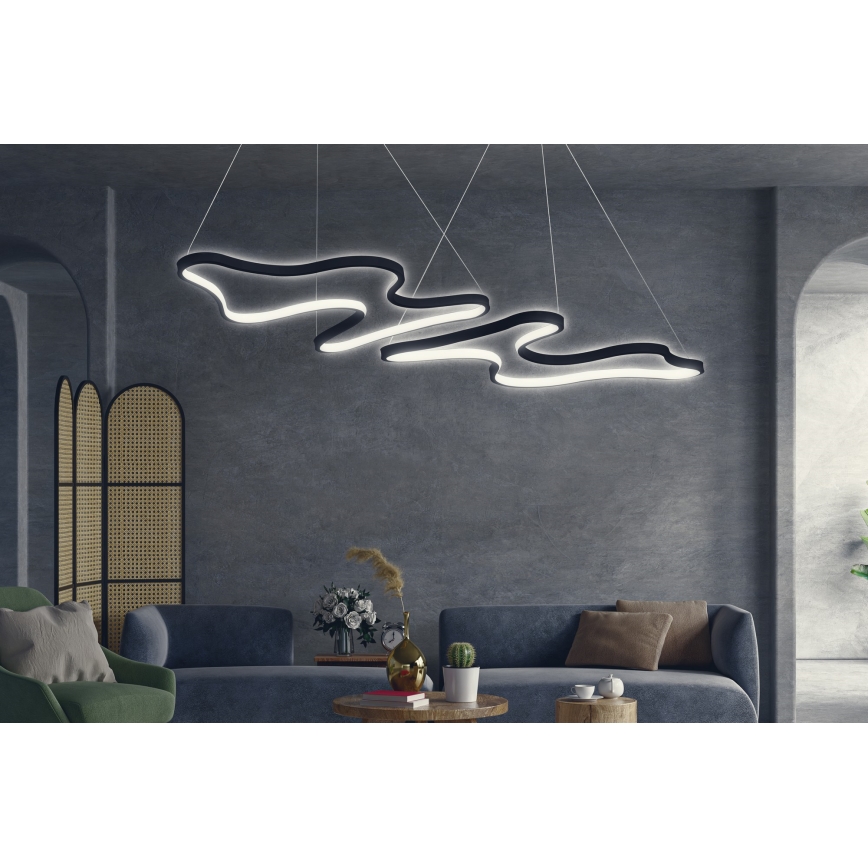 Κρεμαστό φωτιστικό LED με καλώδιο DUPLE ARTISAN LED/80W/230V 6500K μαύρο