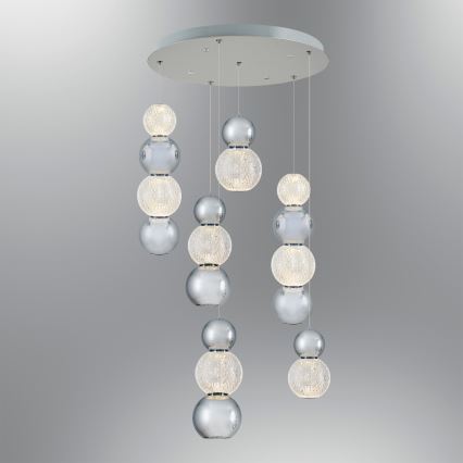 Κρεμαστό φωτιστικό LED σε καλώδιο CREMONA, 34W, 230V, 3000K, ματ χρώμιο