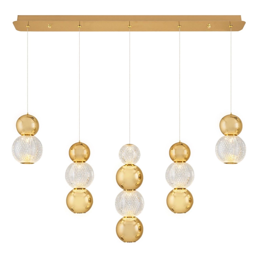 Κρεμαστό φωτιστικό LED σε συρματόσχοινο CREMONA LED/27W/230V 3000K χρυσό