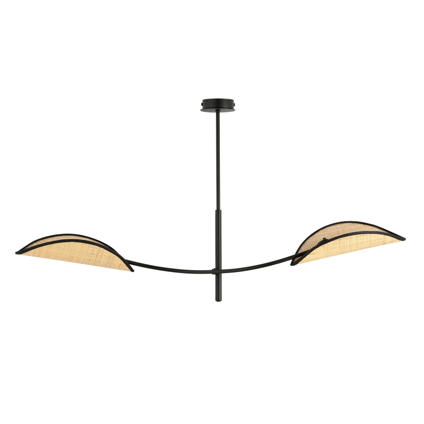 Κρεμαστό φωτιστικό LOTUS 2xE14/10W/230V μαύρο/μπεζ