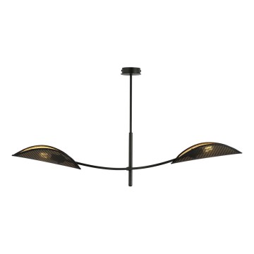 Κρεμαστό φωτιστικό LOTUS 2xE14/10W/230V μαύρο/χρυσαφί