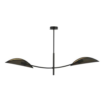 Κρεμαστό φωτιστικό LOTUS 2xE14/10W/230V μαύρο/χρυσαφί