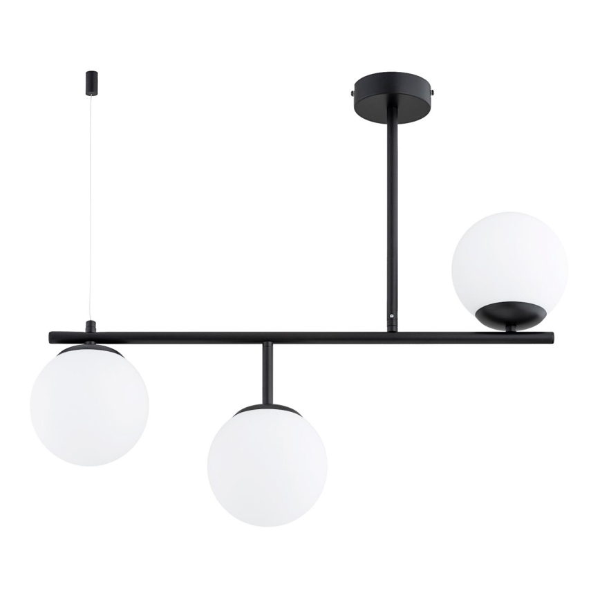Κρεμαστό φωτιστικό LUNA 3xE14/10W/230V μαύρο