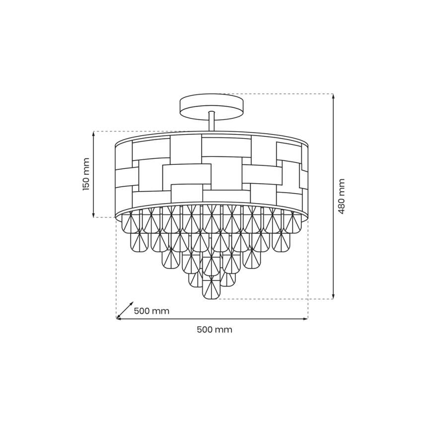 Κρεμαστό φωτιστικό LUXURIA 9xE14/40W/230V χρυσαφί