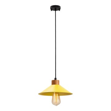 Κρεμαστό φωτιστικό MANAVGAT 1xE27/40W/230V κίτρινο/καφέ