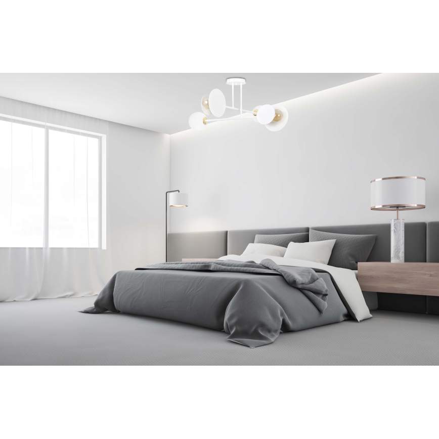 Κρεμαστό φωτιστικό MINERVA 2xE27/15W + 2xE14/10W/230V λευκό