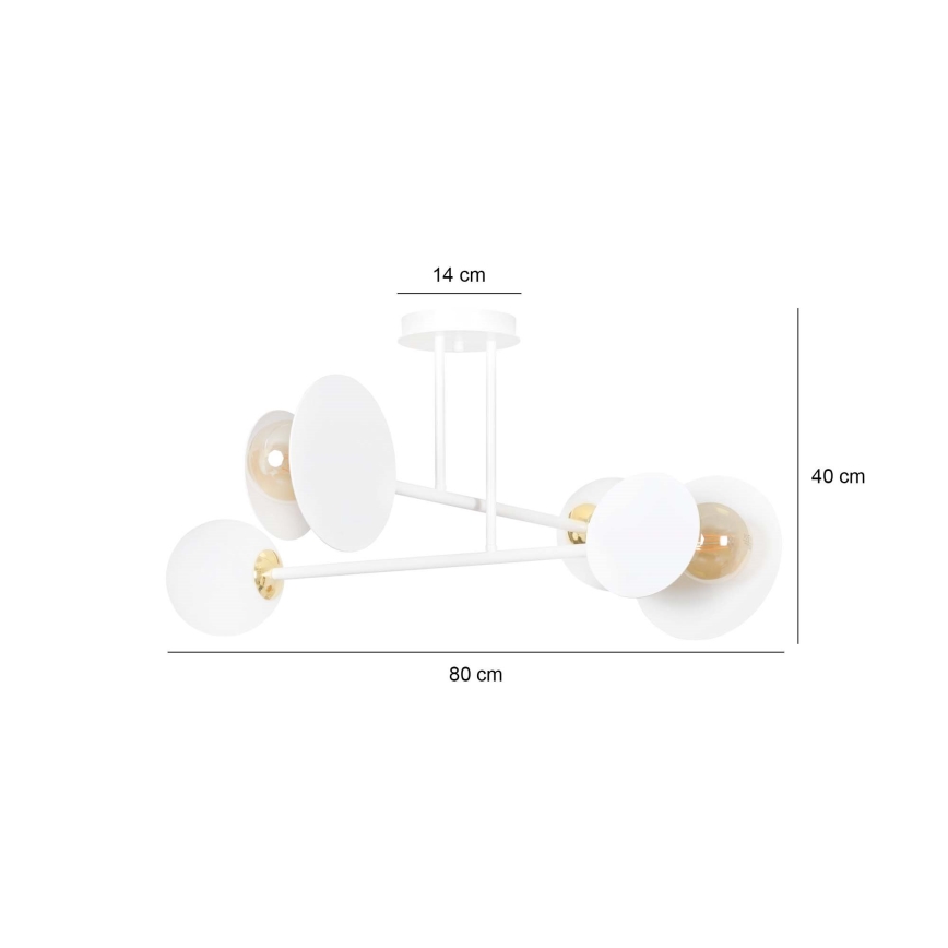 Κρεμαστό φωτιστικό MINERVA 2xE27/15W + 2xE14/10W/230V λευκό