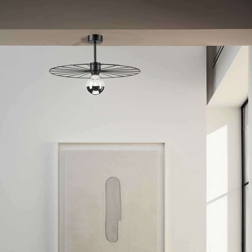 Κρεμαστό φωτιστικό MONTANA 1xE27/15W/230V διάμετρος 45 cm μαύρο