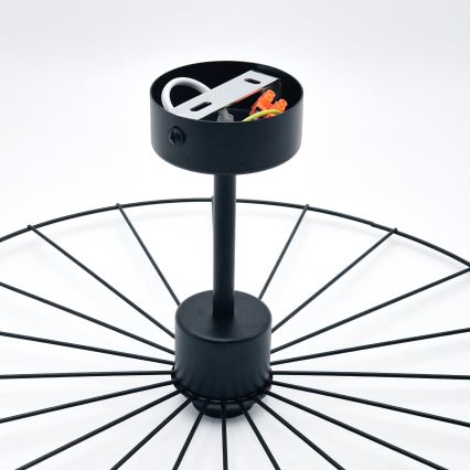 Κρεμαστό φωτιστικό MONTANA 1xE27/15W/230V διάμετρος 45 cm μαύρο