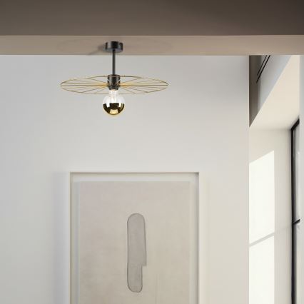 Κρεμαστό φωτιστικό MONTANA 1xE27/15W/230V διάμετρος 45 cm χρυσό/μαύρο