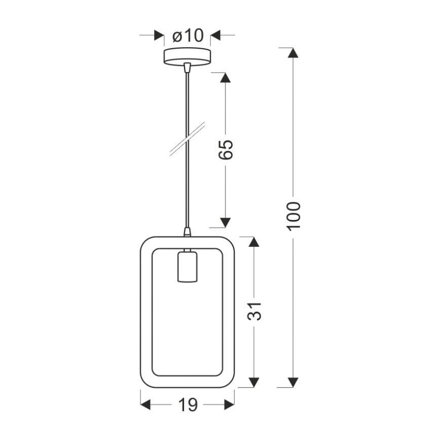 Κρεμαστό φωτιστικό OSTOR 1xE27/40W/230V μπεζ/μαύρο