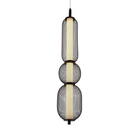 Κρεμαστό φωτιστικό PUMA LED με καλώδιο, 15W/230V, Ø 14 cm, μαύρο