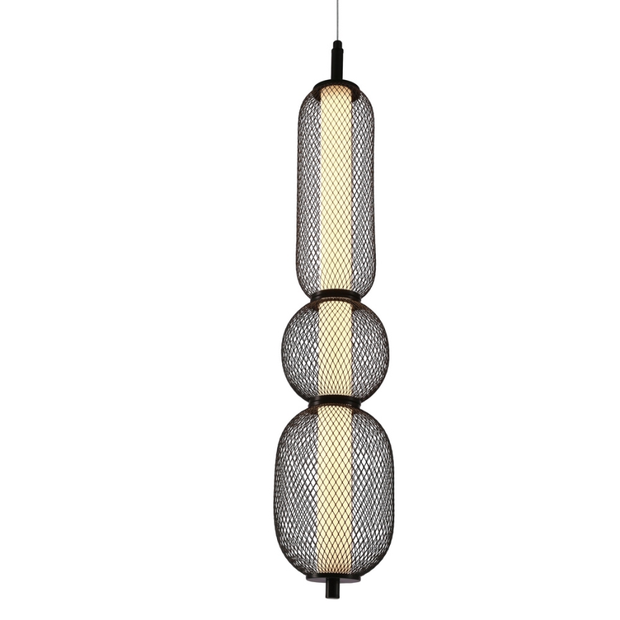 Κρεμαστό φωτιστικό PUMA LED με καλώδιο, 15W/230V, Ø 14 cm, μαύρο