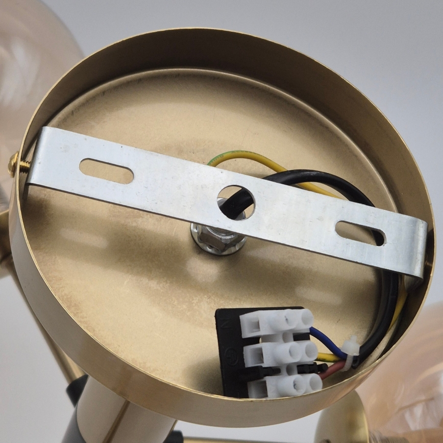 Κρεμαστό φωτιστικό ROLLO 5xG9/5W/230V χρυσό/φιμέ μπεζ