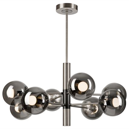 Κρεμαστό φωτιστικό ROLLO 8xE14/5W/230V ματ χρώμιο/φιμέ