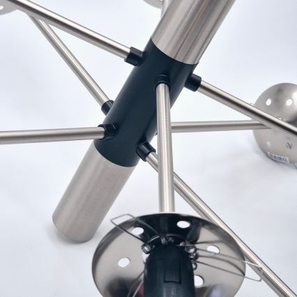 Κρεμαστό φωτιστικό ROLLO 8xE14/5W/230V ματ χρώμιο/φιμέ